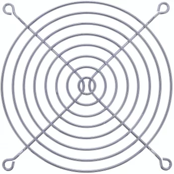 Grelha de proteção para ventoinha InLine em metal cromado, 120x120mm