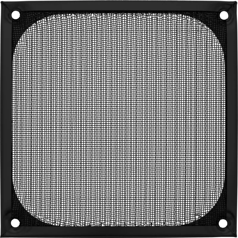Filtro de alumínio para grelha de ventoinha InLine, preto, 120x120mm