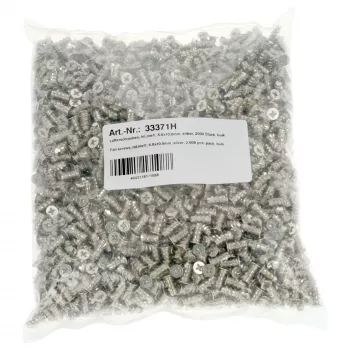 Parafusos para ventoinha InLine 5,0x10,0mm prateados embalagem de 2.000 unidades