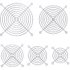 Grelha de ventoinha InLine em metal cromado, 140x140mm
