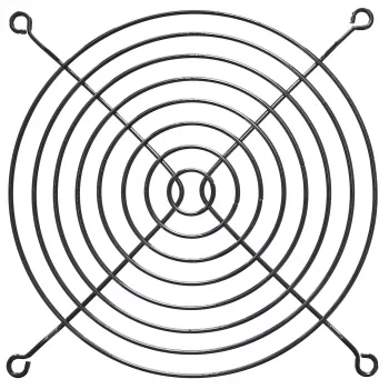 Grelha de ventoinha InLine em metal, preto, 140x140mm