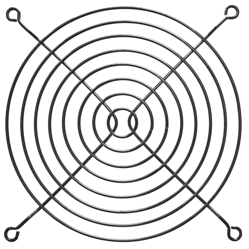 Grelha de ventoinha InLine em metal, preto, 140x140mm