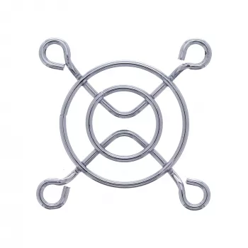 Grelha de ventoinha InLine em metal cromado, 40x40mm
