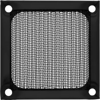 Filtro de alumínio para grelha de ventoinha InLine, preto, 60x60mm