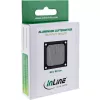 Filtro de alumínio para grelha de ventoinha InLine, preto, 60x60mm
