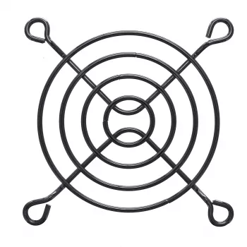 Grelha de ventoinha InLine em metal, preto, 60x60mm