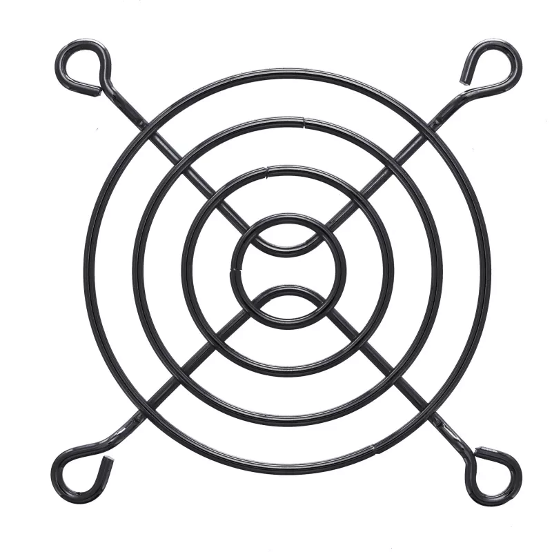 Grelha de ventoinha InLine em metal, preto, 60x60mm