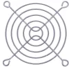 Grelha de ventoinha InLine em metal cromado, 80x80 mm