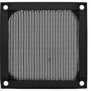 Filtro de alumínio para grelha de ventoinha InLine, preto, 80x80 mm