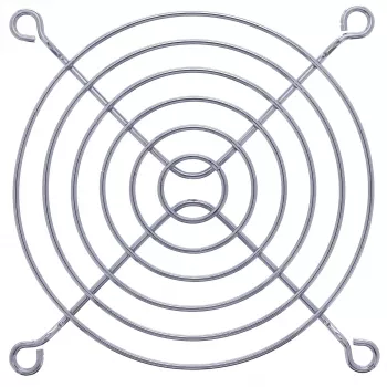 Grelha de proteção para ventoinha InLine em metal cromado, 92x92mm