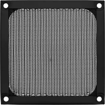 Filtro de alumínio para grelha de ventoinha InLine, preto, 92x92 mm
