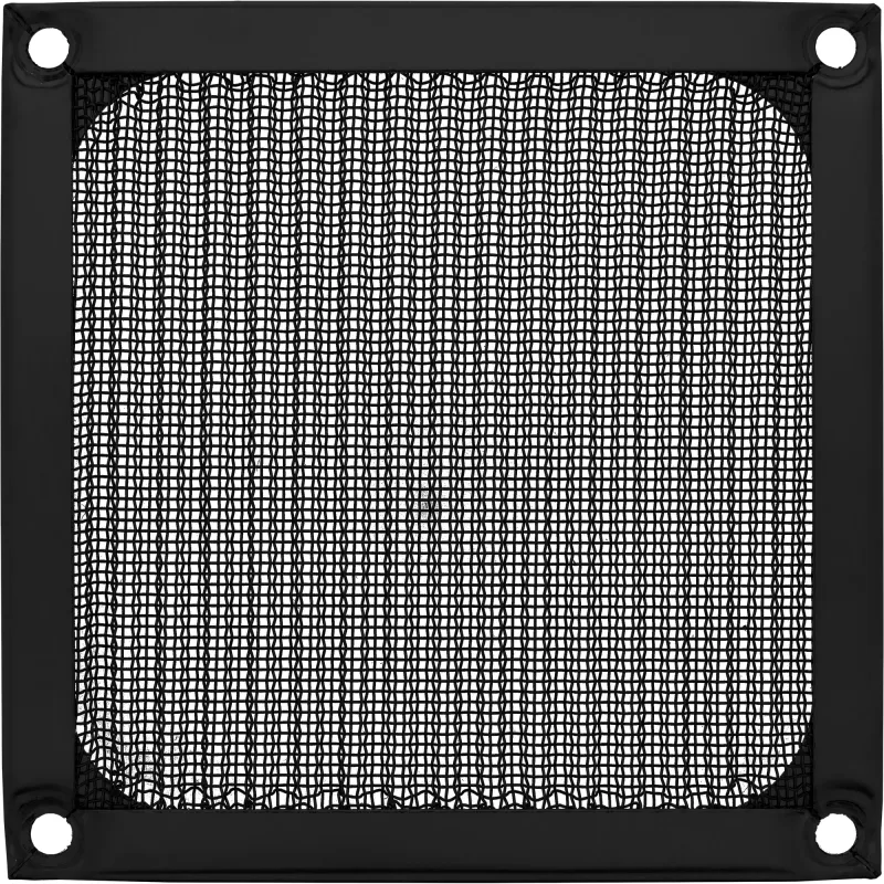 Filtro de alumínio para grelha de ventoinha InLine, preto, 92x92 mm