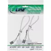 Placa de slot InLine 2x USB 2.0 Type-A fêmea para 2x header interno de 5 pinos 0,3m