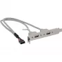 Placa de slot USB 2.0 InLine 2x USB Type-A fêmea para 1x conector de 10 pinos 0,35 m