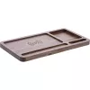 Organizador InLine WoodCharge com superfície de carregamento Qi e fonte de alimentação USB