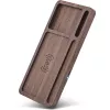 Organizador InLine WoodCharge com superfície de carregamento Qi e fonte de alimentação USB