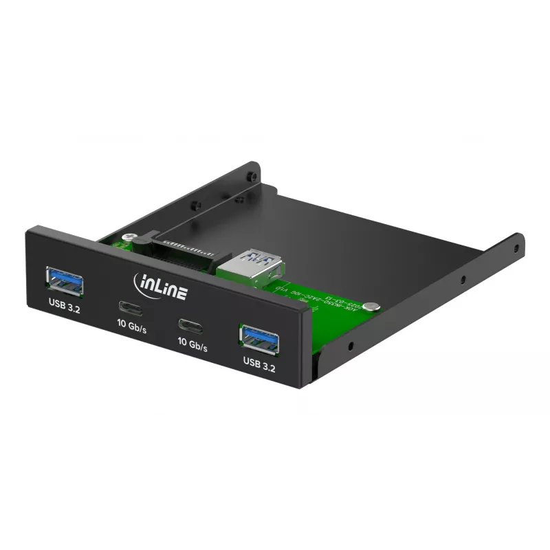 InLine 33456C tampa para baía de unidade 8,89 cm (3,5 polegadas) tampa para portas I/O preta