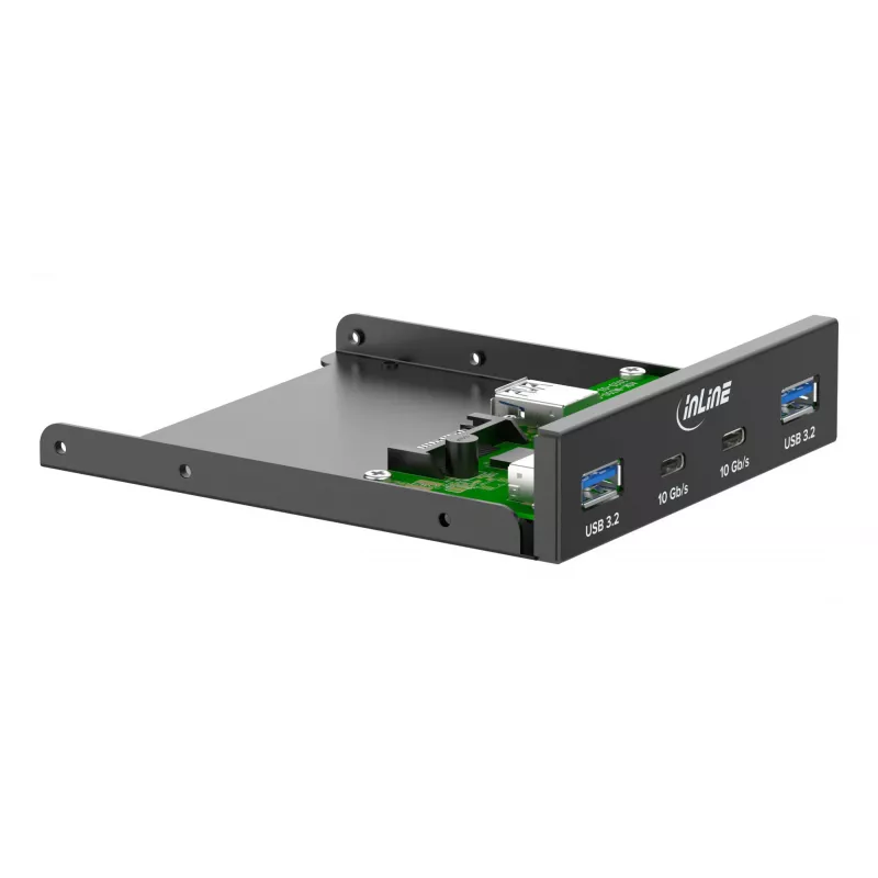 InLine 33456C tampa para baía de unidade 8,89 cm (3,5 polegadas) tampa para portas I/O preta