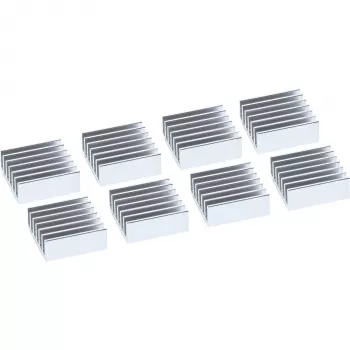 Dissipador para chip IC InLine, aletas de refrigeração autoadesivas, 8 unid.