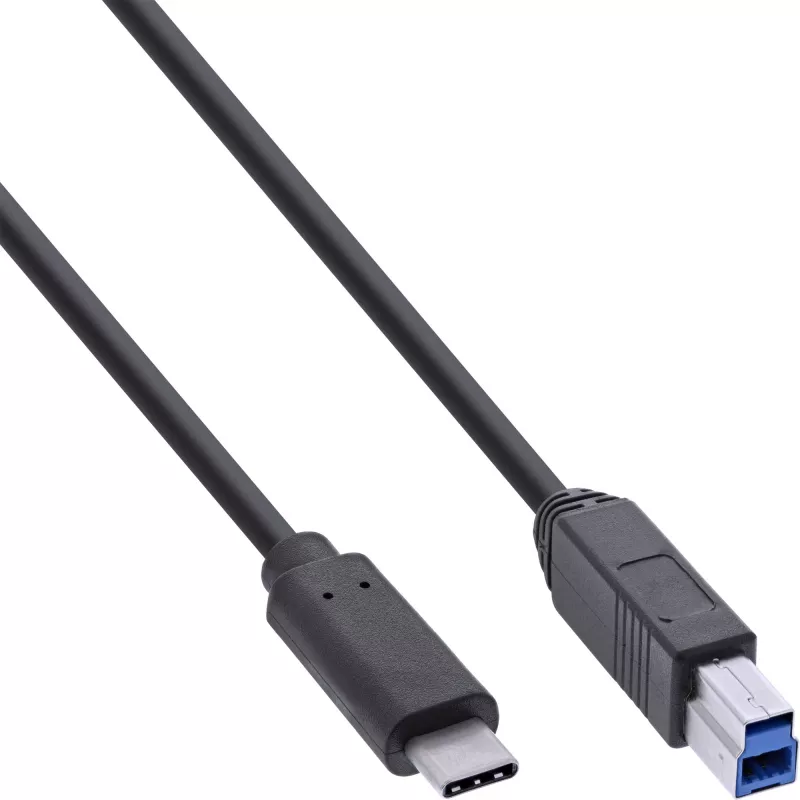 Hub InLine USB 3.2 Gen.1 7 portas caixa em alumínio com fonte de alimentação 2,5A, preto