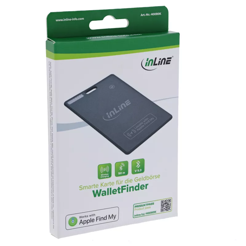 Rastreador/localizador GPS InLine 40080K localizador universal smartcard preto