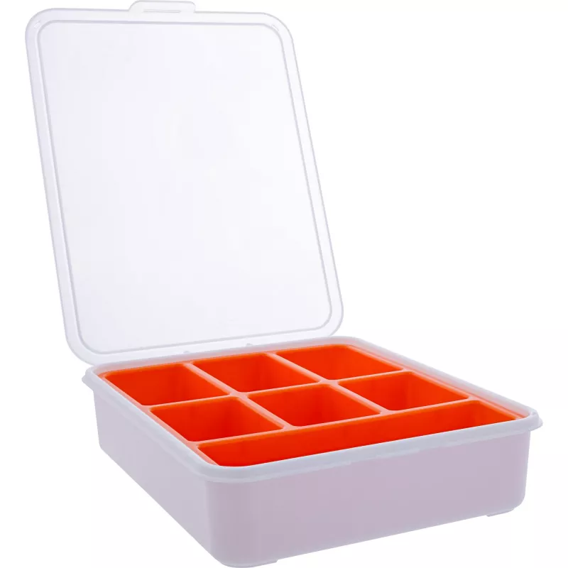 Caixa de peças pequenas InLine, 7 compartimentos, 180 x 140 x 40 mm, laranja
