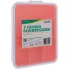 Caixa de peças pequenas InLine, 7 compartimentos, 180 x 140 x 40 mm, laranja