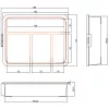 Caixa de peças pequenas InLine, 4 compartimentos, 180x140x40mm, laranja