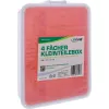 Caixa de peças pequenas InLine, 4 compartimentos, 180x140x40mm, laranja