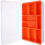 Caixa de peças pequenas InLine, 9 compartimentos, 290x185x45mm, laranja