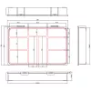 Caixa de peças pequenas InLine, 9 compartimentos, 290x185x45mm, laranja