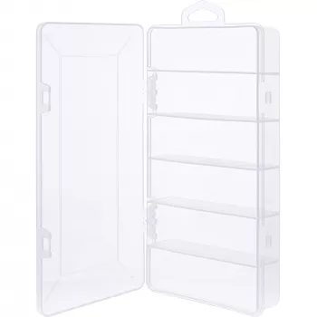 Caixa de peças pequenas InLine, 6 compartimentos, 206x107x33mm, transparente
