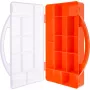 Caixa de peças pequenas InLine, 11 compartimentos, 271x186x40mm, laranja