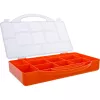 Caixa de peças pequenas InLine, 11 compartimentos, 271x186x40mm, laranja