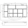 Caixa de peças pequenas InLine, 11 compartimentos, 271x186x40mm, transparente