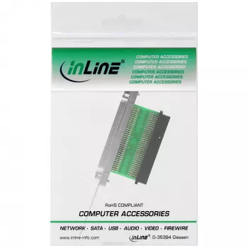 InLine 45550 chapa de slot SCSI III U320, conector fêmea HD68 para conector fêmea HD68