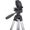 Tripé profissional InLine leve prateado capacidade de carga 5 kg altura 173 cm