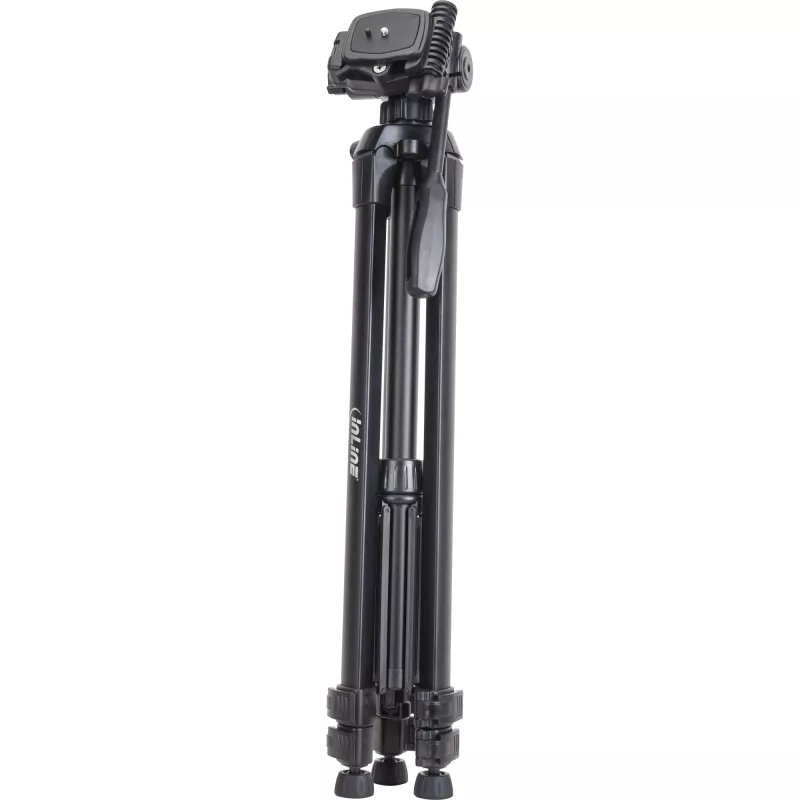 Tripé profissional InLine leve preto capacidade de carga 5 kg altura 173 cm