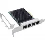 Placa de rede Quad Gigabit InLine, 4x RJ45 2,5 Gbit/s, PCIe x4, incl. chapa LP