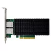 Placa de rede Dual 10-Gigabit InLine, 2x RJ45 10Gb/s, PCIe x8, incl. suporte LP