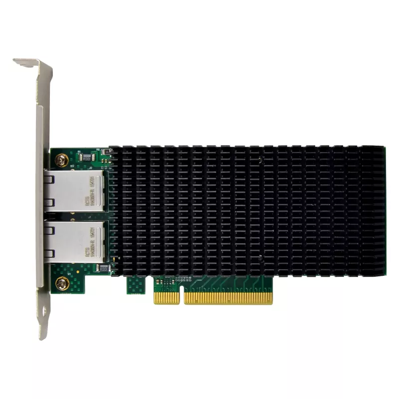 Placa de rede Dual 10-Gigabit InLine, 2x RJ45 10Gb/s, PCIe x8, incl. suporte LP