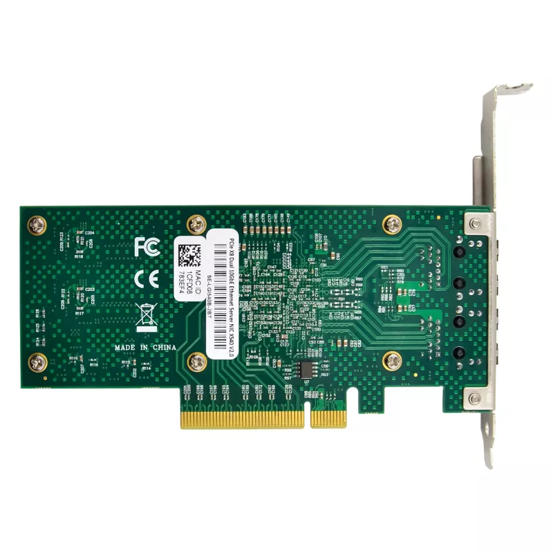 Placa de rede Dual 10-Gigabit InLine, 2x RJ45 10Gb/s, PCIe x8, incl. suporte LP