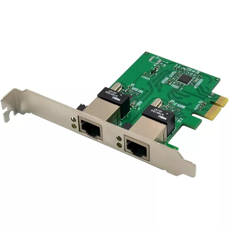 Placa de rede InLine 51128K Dual Gigabit 2x RJ45 PCIe x1