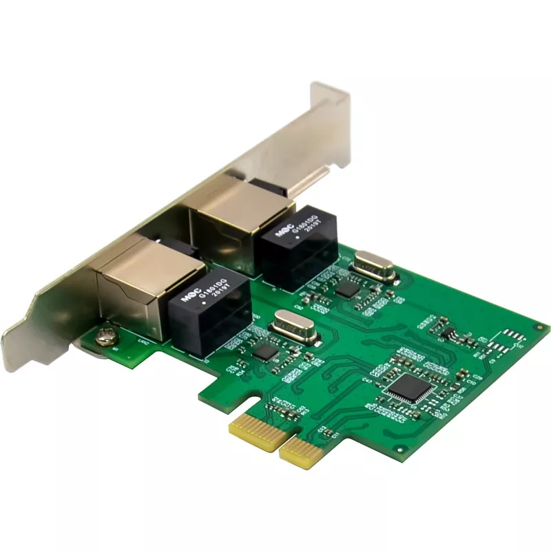 Placa de rede InLine 51128K Dual Gigabit 2x RJ45 PCIe x1