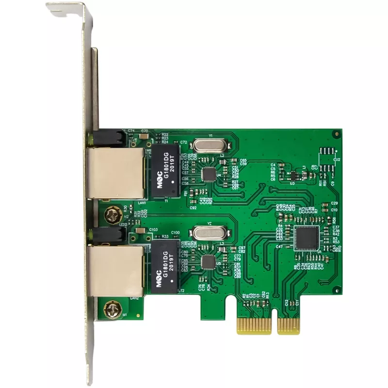 Placa de rede InLine 51128K Dual Gigabit 2x RJ45 PCIe x1