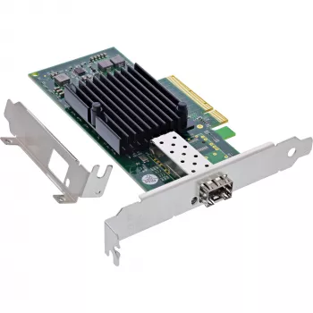 Placa de rede 10 Gigabit InLine, 1x SFP+, PCIe x8, incl. chapa low-profile