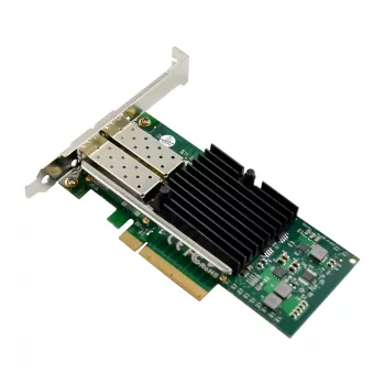 Placa de rede Dual 10 Gigabit InLine, 2x SFP+, PCIe x8, incl. chapa LP