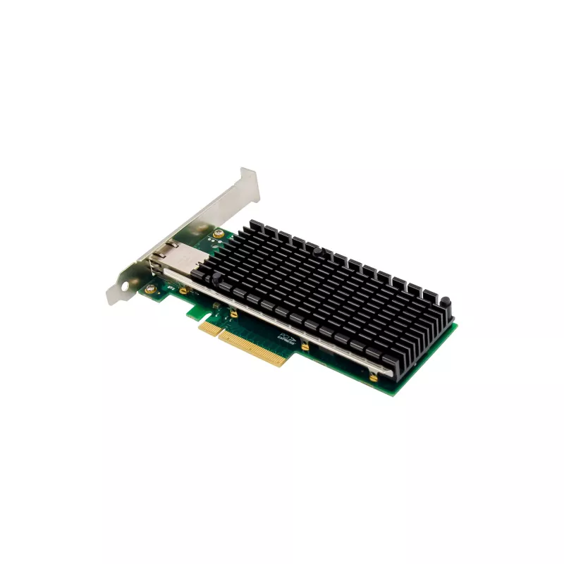 Placa de rede 10-Gigabit InLine, 1x RJ45 10Gb/s, PCIe x8, incl. chapa LP
