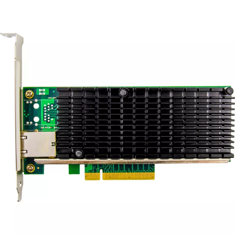 Placa de rede 10-Gigabit InLine, 1x RJ45 10Gb/s, PCIe x8, incl. chapa LP