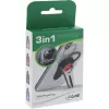 Suporte de automóvel 3-em-1 para smartphone InLine, suporte, anel para dedo, azul